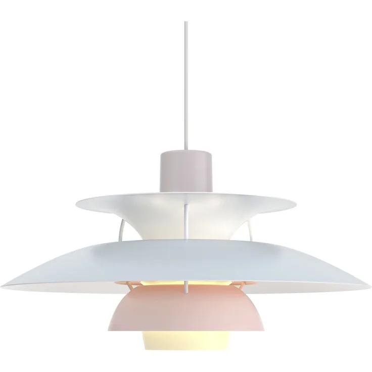 PH 5 Pendelleuchte Pastell Grau/Blau/Rose