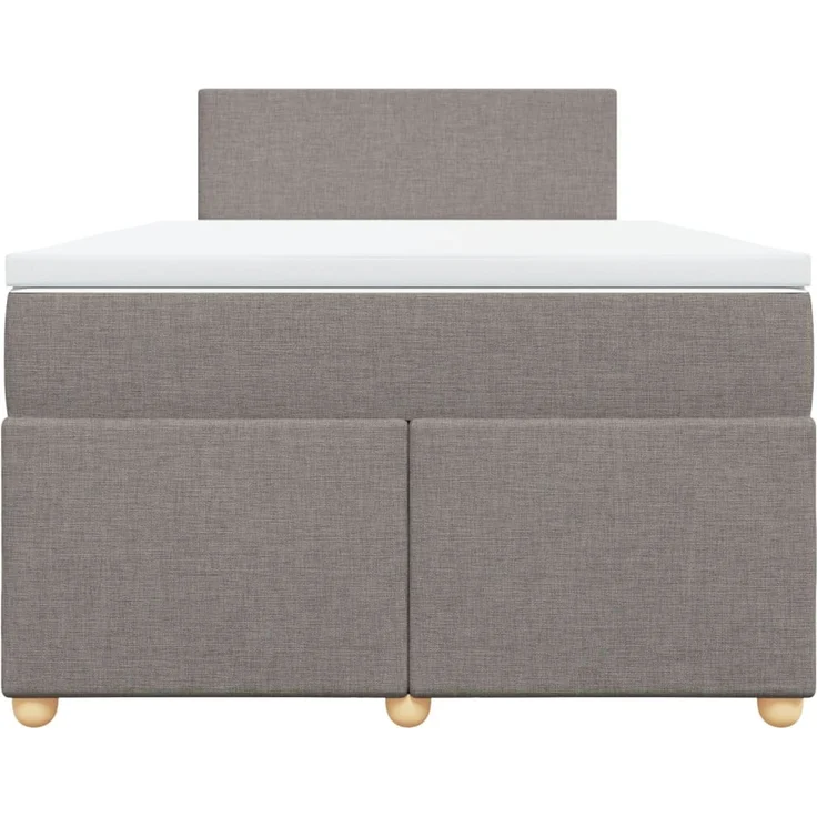 vidaXL Boxspringbett mit Matratze Taupe 120x190 cm Stoff 3288916 – Bild 6