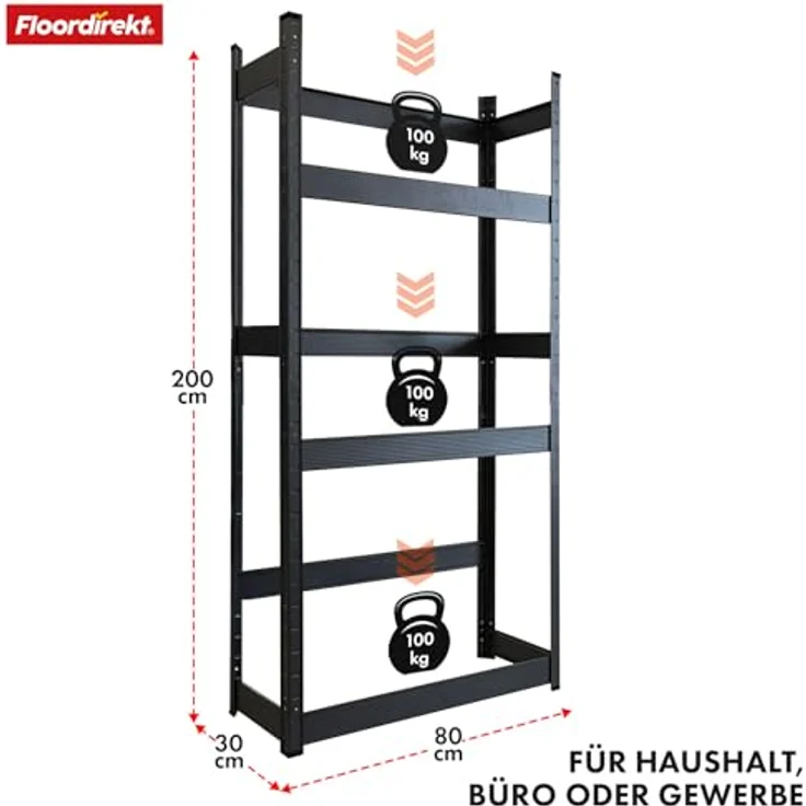 KARAT Getränkekistenregal für 6 Kisten - 200 x 80 x 30 cm - Getränkeregal, Kastenregal für Getränkekisten, Flaschenregal, Kastenständer - Regal für Getränkekästen (Osaka) – Bild 3