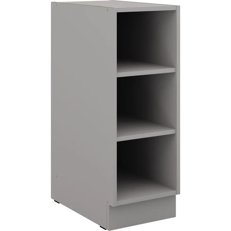 Unterschrank Regal 30 cm Bianca Grey Rose - Grau Küchenzeile Küchenblock