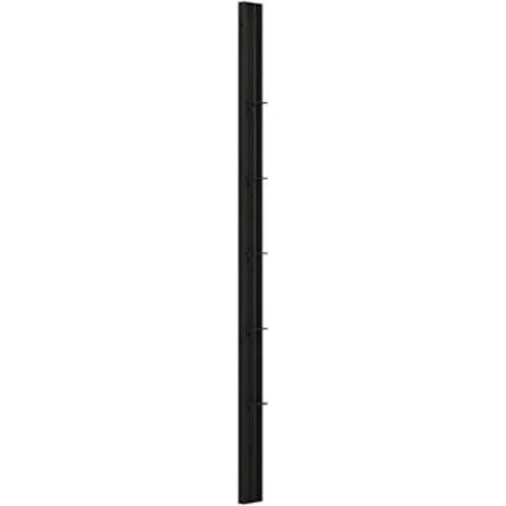 Dansani Match Regal 200x10x3 3 cm für Modell A+B+E 5 Regalböden schwarz matt