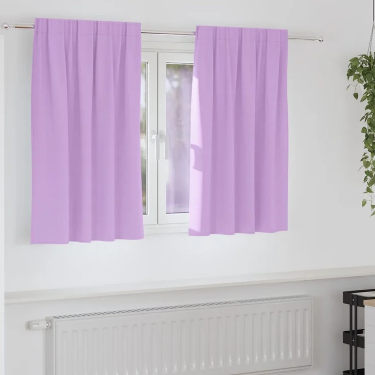 Verdunkelungs-Vorhänge | für Wohnzimmer & Schlafzimmer mit Ringen 2 pcs Lila 140 x 140 cm – Bild 2