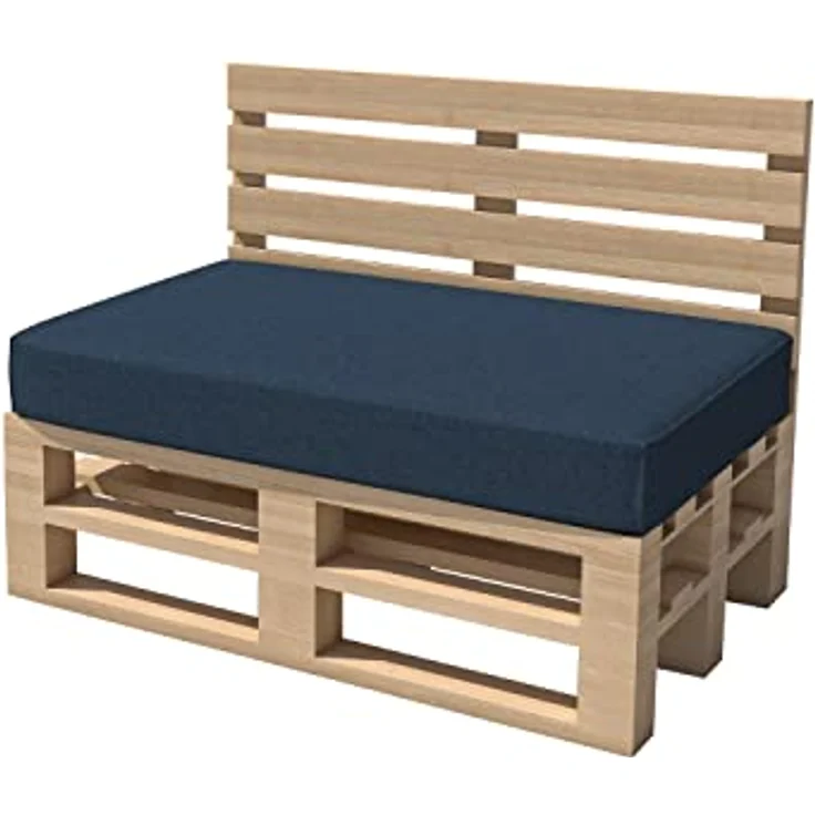 chilly pilley Palettenkissen Gartenkissen Palettenauflage Palettenpolster Indoor Outdoor Waschbar Abnehmbar Sitzkissen Rückenkissen (8er Set, Blau) – Bild 8
