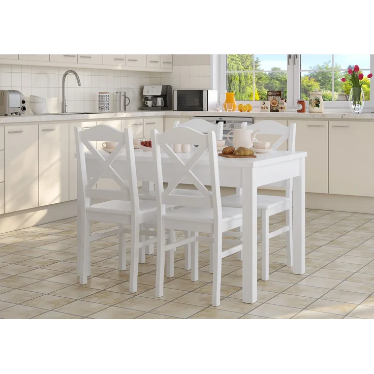 Küchenstuhl Massivholzstuhl Esszimmerstuhl Kiefer Stuhl 90.71-20 W – Bild 2