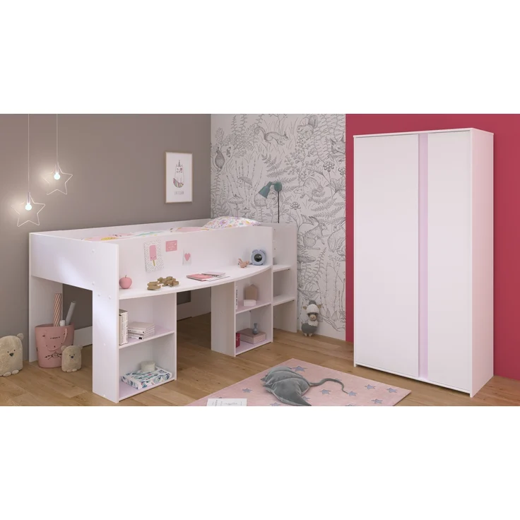 Kinderzimmer-Set >Pirouette 14< mit Hochbett und Kleiderschrank – Bild 2