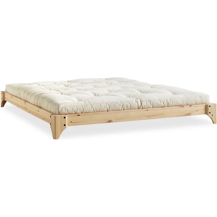 Futonbett Bett ELAN 140 x 200 Massivholzbett Gestell Kiefer natur, von Karup