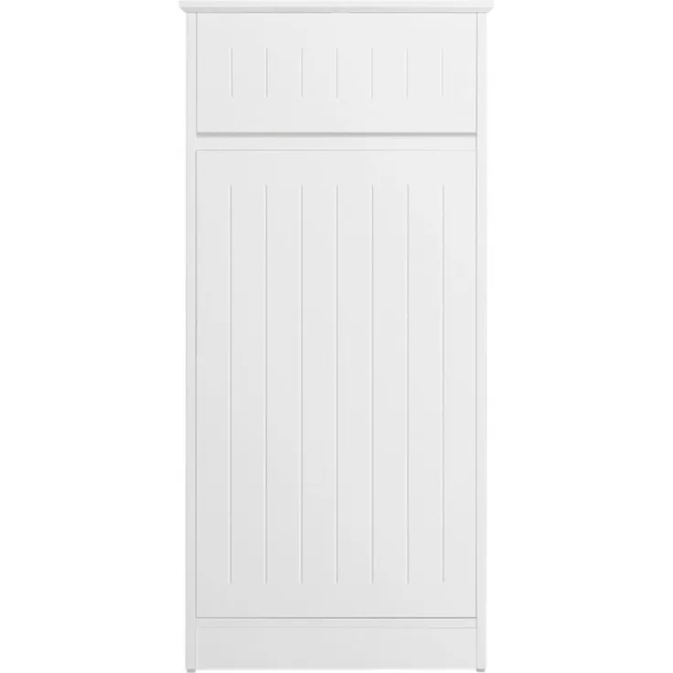 SoBuy BZR110-W Wäscheschrank, MDF, Lackiert, Weiß, 40 x 90 x 35 cm