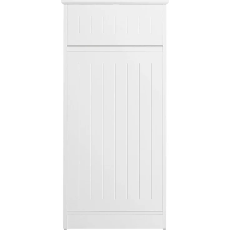SoBuy BZR110-W Wäscheschrank, MDF, Lackiert, Weiß, 40 x 90 x 35 cm – Bild 1