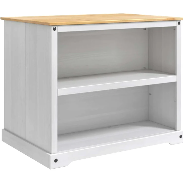 vidaXL Kücheninsel Set 3 pcs Weiß und Honigwachs Massiv-Kiefer 3425395 – Bild 3