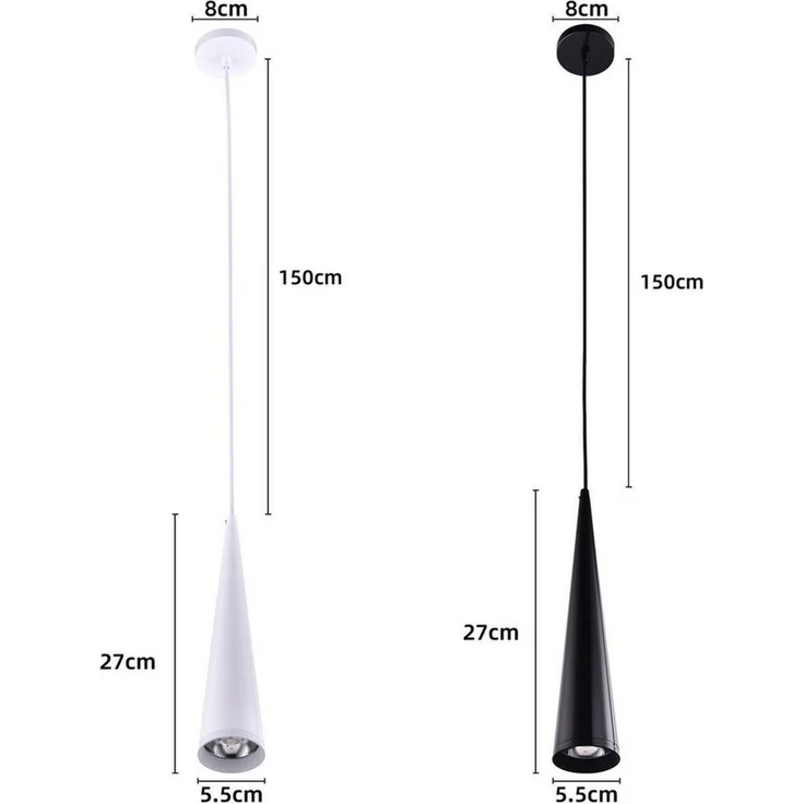 POPOLIC Pendelleuchte Modern Kronleuchter LED Pendelleuchte,Esszimmer Küche Hängelampe, 7W, Warmweiß-3000K – Bild 2