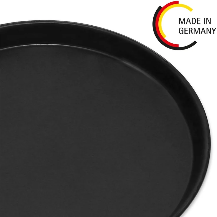 Pizzablech Ø 20 cm, 4-teilig, rund, Blaublech, Made in Germany – Bild 4