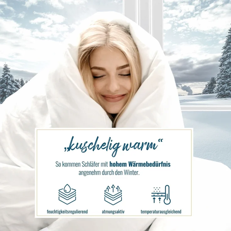 100% sibirische Winter Daunen Bettdecke Daunendecke 135x200 1100g warm – Bild 6