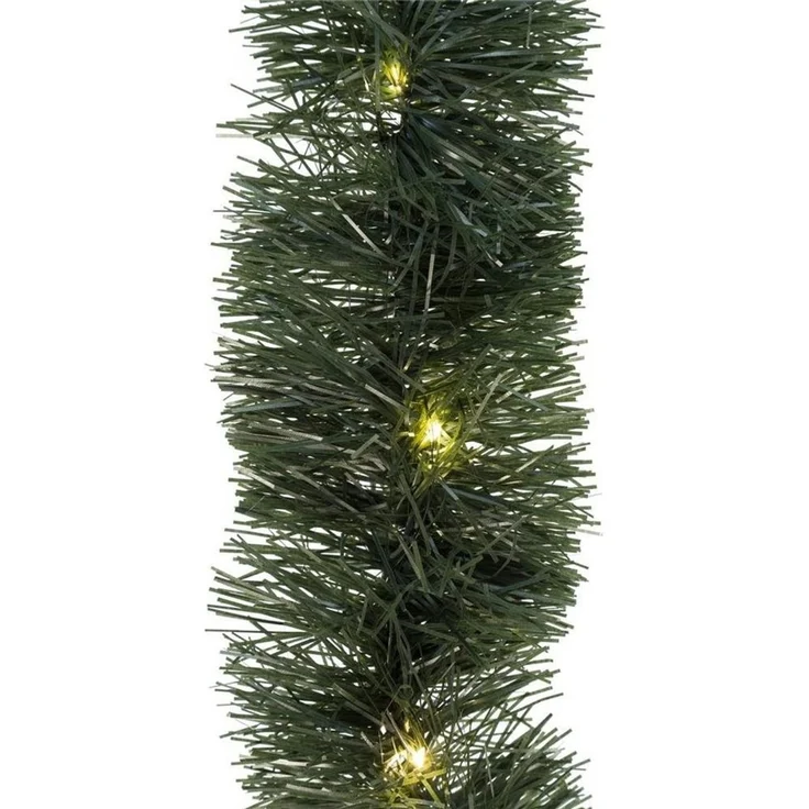 Idena LED-Girlande 24er LED Tannengirlande, 2,2 m, mit Lichterkette, warmweiß, mit Timer, Weihnachtsdeko – Bild 3