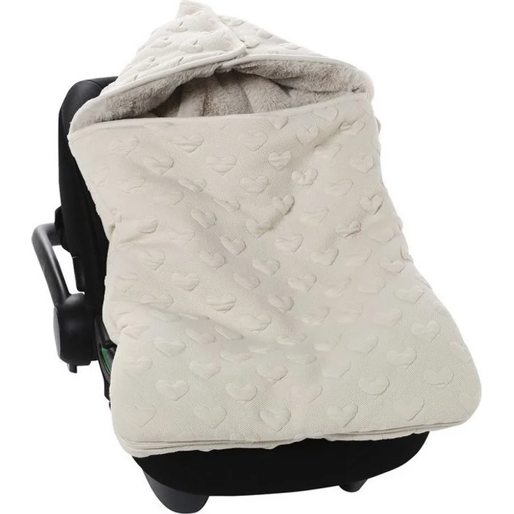 vertbaudet Fußsack Warmer Baby Ausfahrsack mit Jacquard-Herzen – Bild 2