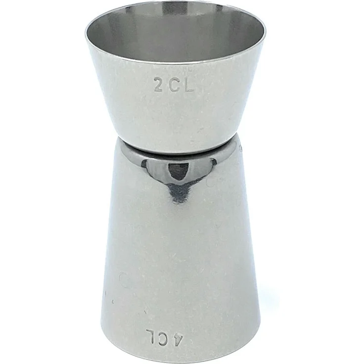 Jigger 2cl 4cl Doppelmessbecher 971 Messbecher Cocktail 20 ml 40 ml Edelstahl Barmaß Dosierer Alkohol Zertifikat Bar – Bild 5