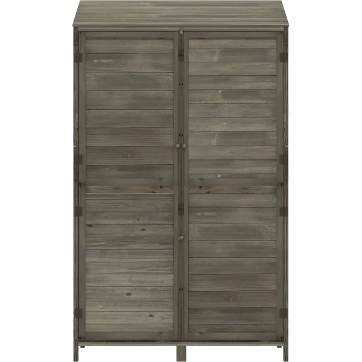 vidaXL Geräteschuppen Anthrazit 102x52x174,5 cm Massivholz Tanne 152192 – Bild 3