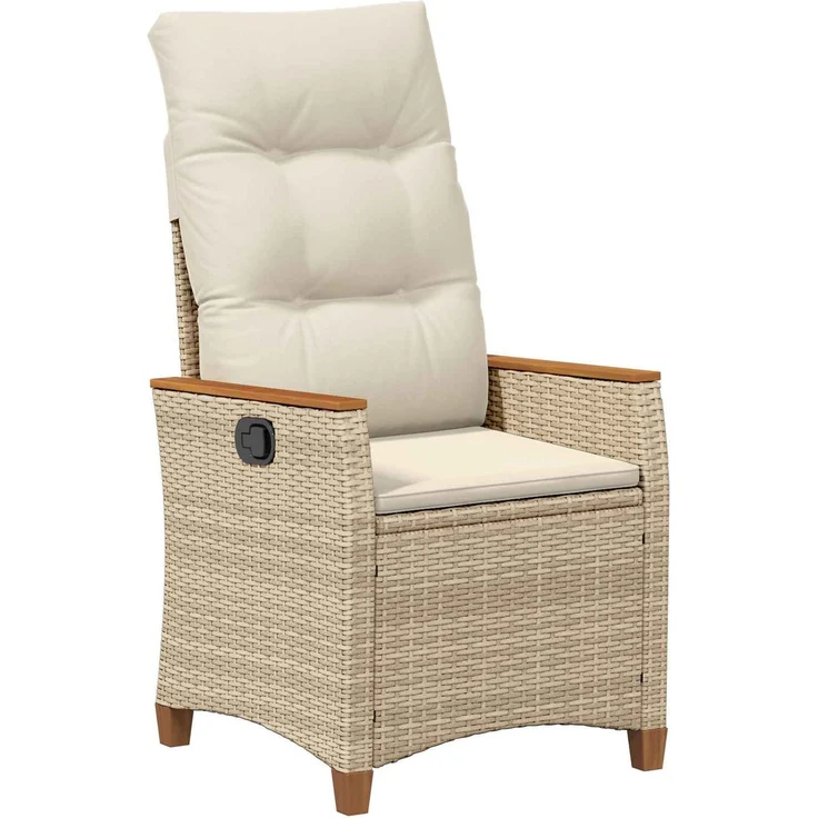 vidaXL Verstellbarer Gartenstuhl Beige und Creme 64 x 57,5 x 112 cm 42026866 – Bild 4