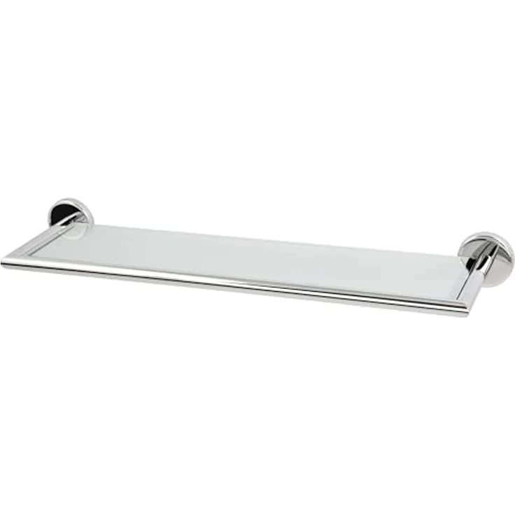 bremermann Wandregal Bad-Serie LUCENTE - mit Rahmen, aus Glas und Edelstahl