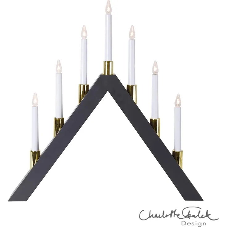 LED Lichterbogen ,Halla', 7-flammig, Holz, anthrazit