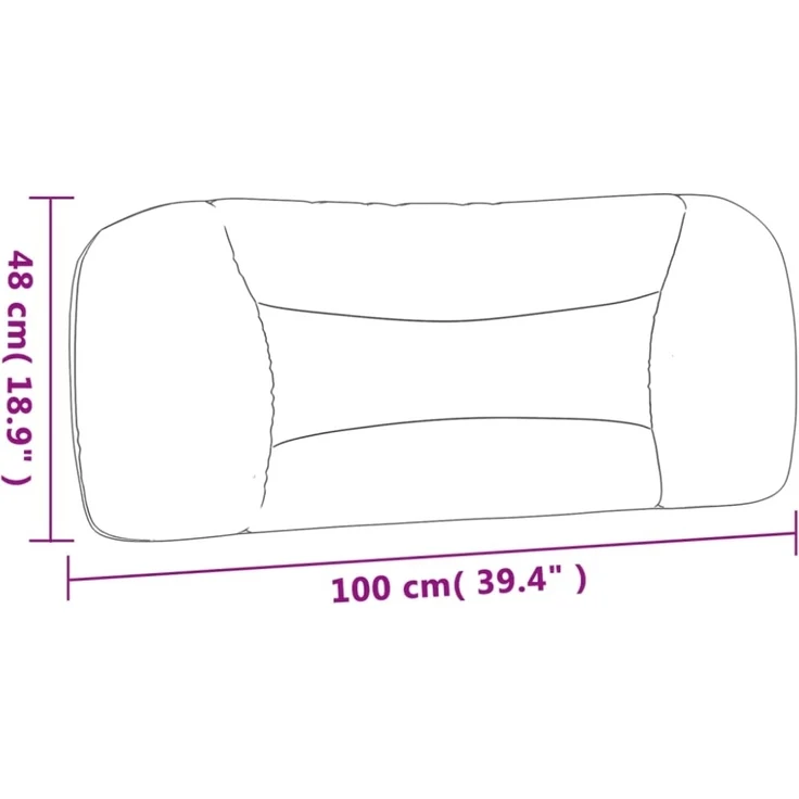 vidaXL Kopfteil-Kissen Blau 100 cm Stoff – Bild 2