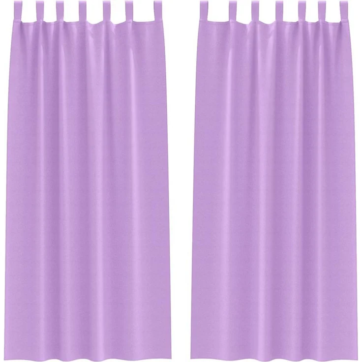Verdunkelungs-Vorhänge | für Wohnzimmer & Schlafzimmer mit Ringen 2 pcs Lila 245 x 140 cm – Bild 1