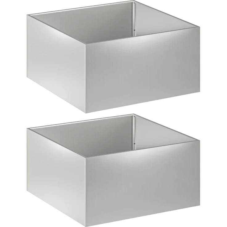 vidaXL Garten-Pflanzgefäß 2 stk. Silber 100 x 100 x 40 cm 8005131 – Bild 2