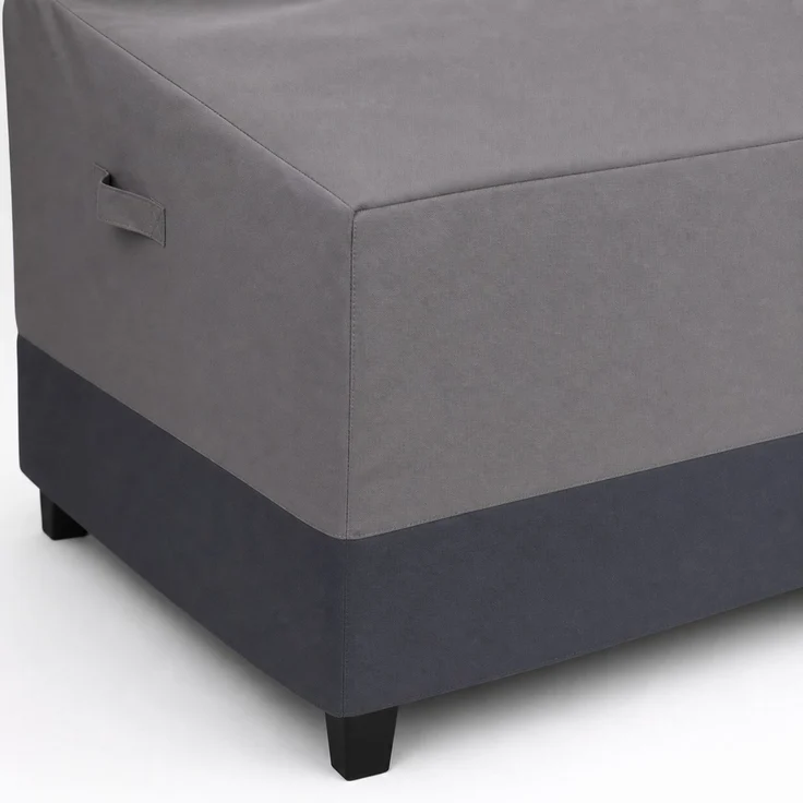 Outdoor-Sofa-Schutzhülle, 210D Oxford-Gewebe, Grau-Schwarz, 147 x 83 x 79 cm – Bild 3