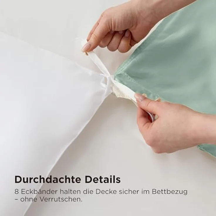 BEDSURE Sommerdecke 135x200 Dünne Sommerbettdecke - Bettdecke für Sommer | Microfaser Sommer Steppdecke für Allergiker Waschbar Hypoallergen Atmungsaktive Anschmiegsam OEKO-TEX zertifiziert, Weiß – Bild 5