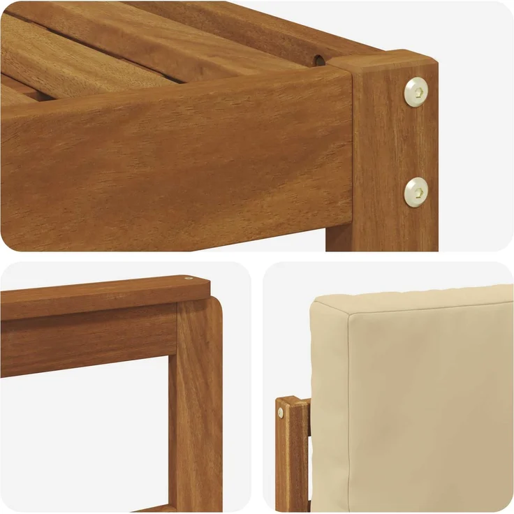 vidaXL Outdoor-Sofagarnitur 8 stk. 8-Sitzer Natur und Beige 3375278 – Bild 6