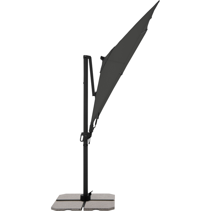 Derby Sonnenschirm / Ampelschirm "Derby DX 210x210", inkl. Standkreuz, anthrazit, 210x210 cm – Bild 2
