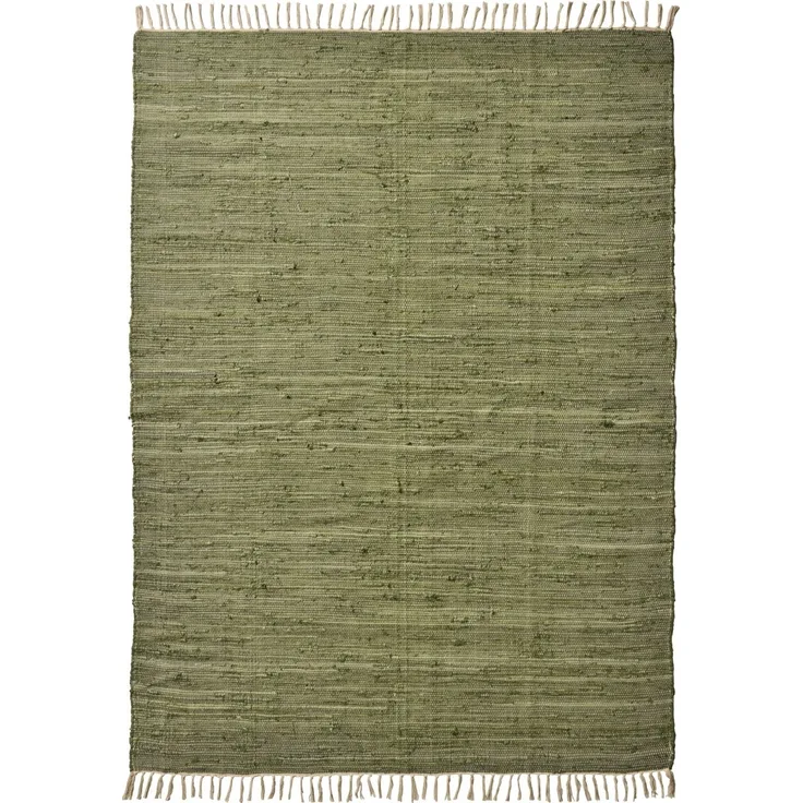 Ib Laursen - Teppich Flickenteppich Läufer 170x200cm Oliven Grün 65042-29