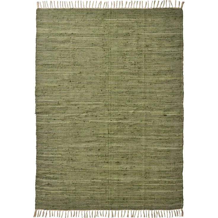 Ib Laursen - Teppich Flickenteppich Läufer 170x200cm Oliven Grün 65042-29