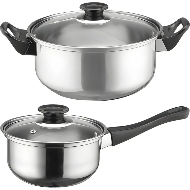 Retoo Topf-Set Kochtopf Set 11-teilig für Induktion & Gas mit Pfanne und Wasserkocher, Edelstahl (Kochgeschirr-Set, 11-tlg, 11-teiliges Kochgeschirr-Set), Für Induktion und Gas geeignet, Antihaftbeschichtung – Bild 3