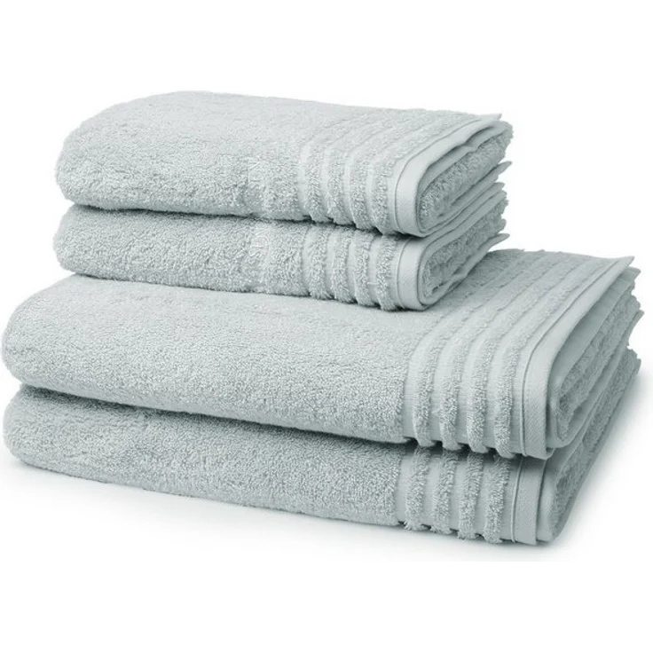 Vossen Vienna Style Supersoft 4 tlg. Frottier-Set - 2 X Handtuch (50 X 100cm), 2 X Duschtuch (67 X 140cm) - 620 g/m2 - Light grey – Bild 2