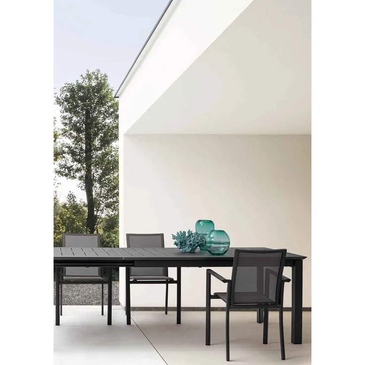 Gartentisch Ronoko Aluminium, modern ausziehbar, anthrazit, für 8-10 Personen, Outdoor – Bild 8