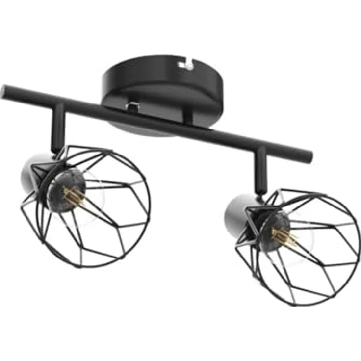 Dehobo Led Deckenstrahler Schwenkbar 350°, Deckenleuchte E14 2 Flammig Schwarz, Spotleuchte Wand, Deckenlampe Spots Led, LED Wandstrahler für Küche, Wohnzimmer, Schlafzimmer, Nein E14 Leuchtmittel – Bild 5