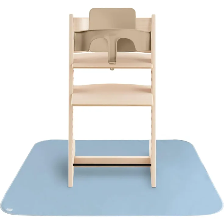 Mushie Spritzmatte Bodenschutzmatte für Baby | Wasserdichte & Maschinenwaschbare Matte für Hochstuhl | 108x108 cm | Leicht, Langlebig & BPA-frei Splat Mat | Perfekt für Essensbereich (Tradewinds)