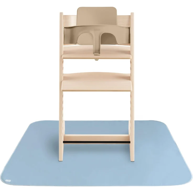 Mushie Spritzmatte Bodenschutzmatte für Baby | Wasserdichte & Maschinenwaschbare Matte für Hochstuhl | 108x108 cm | Leicht, Langlebig & BPA-frei Splat Mat | Perfekt für Essensbereich (Tradewinds) – Bild 1