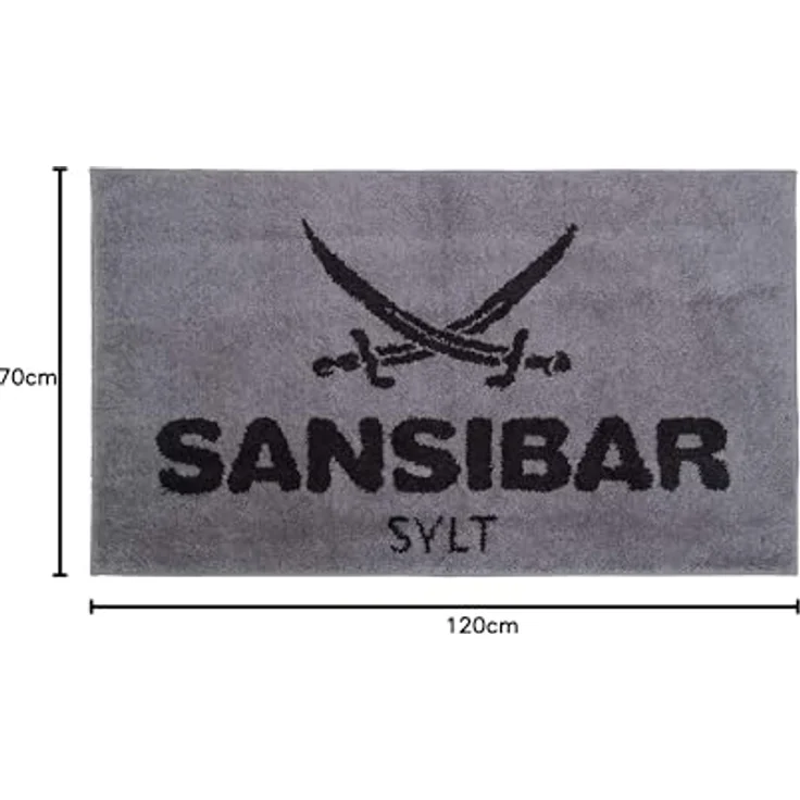 Badematte SANSIBAR BL 70x120 cm silber Badteppich Badvorleger Duschvorleger Duschmatte Badeteppich – Bild 3