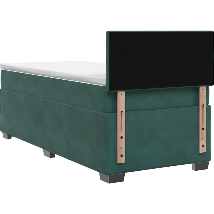 vidaXL Boxspringbett mit Matratze Dunkelgrün 80 x 200 cm Samt 3450611 – Bild 8