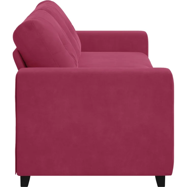 vidaXL 3-Sitzer-Sofa Weinrot 180 cm Samt 4105138 – Bild 3