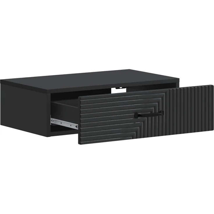 vidaXL Wandmontierter Beistelltisch Schwarz 59 x 34,5 x 17 cm 898656 – Bild 4