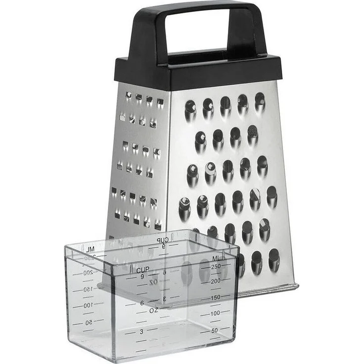 Resto Kitchenware 95412 Handreibe/Spiralizer - Boxreibe Schwarz Edelstahl