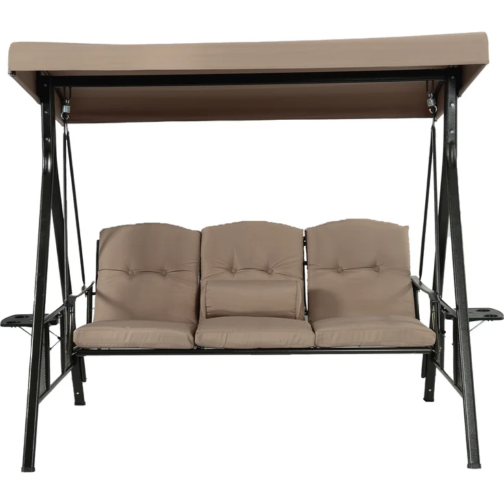 HOME DELUXE 'DESCANSO' Hollywoodschaukel, Polyester beige – Bild 10