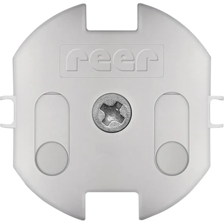 Reer Steckdosenschutz weiß, 10 Stück, Kindersicherung, schraubbar