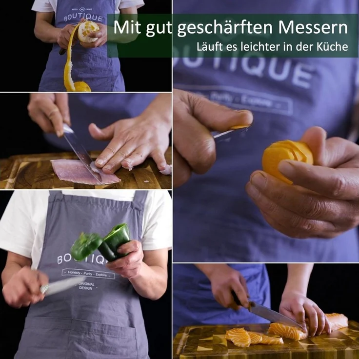 Wakoli Messerschärfer Nass-Wetzstein 1000er/6000er Körnung mit Kunststoff Halterung – Bild 2