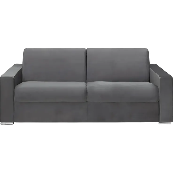 Schlafsofa 4-Sitzer Samt CALITO - Anthrazit - Liegefläche: 160 cm - Matratzenhöhe: 14 cm