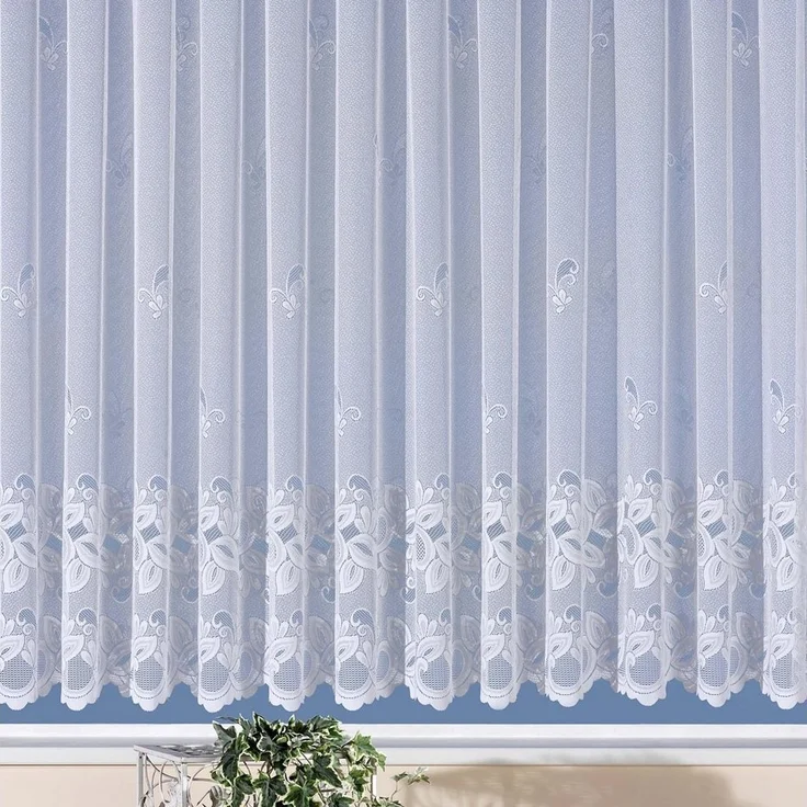 Weckbrodt Gardine Basel (1 St), Kräuselband, halbtransparent, Jacquard, Jacquard, strukturiert, halbtransparent, Allover,Motiv, Bordüre, Store – Bild 5