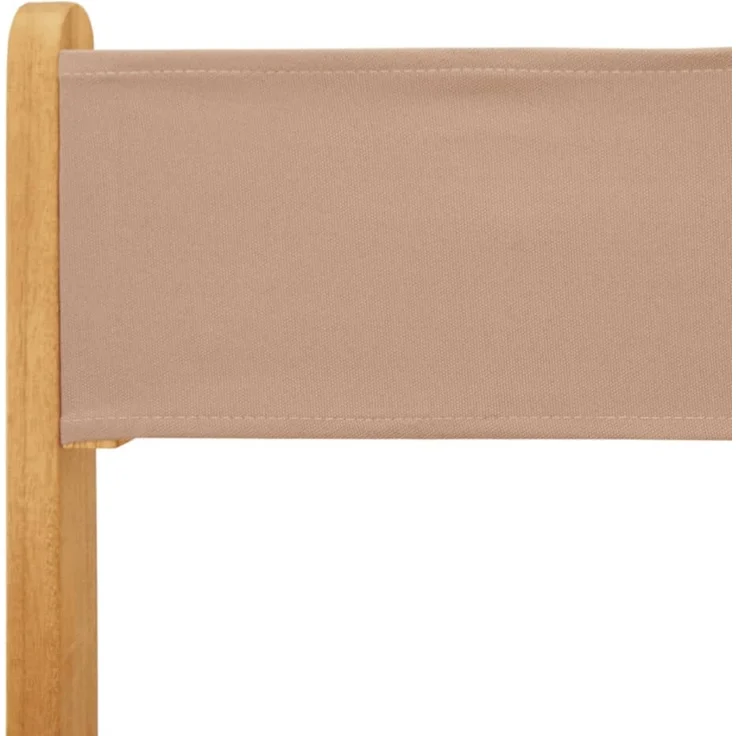 vidaXL Gartenstühle 6 Stk. Klappbar Taupe Stoff und Massivholz 3214617 – Bild 8