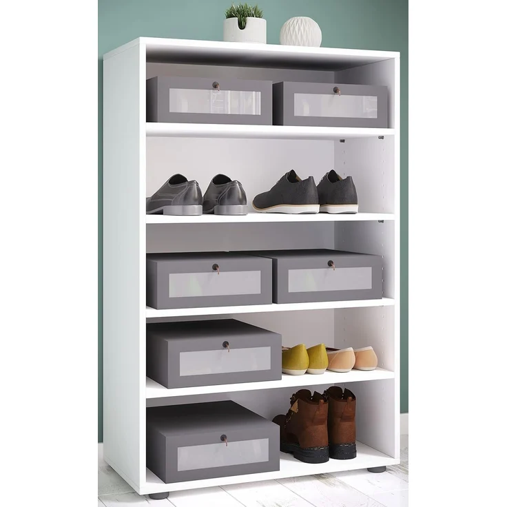 VCM Schuhschrank Lona 917828 Weiß H. 110 x B. 70 x T. 37 cm – Bild 2
